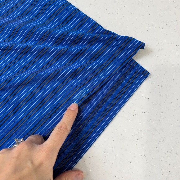 Under Armour Men's Classic Striped Polo Shirt Short Sleeve Blue Size XL - Picture 13 of 14